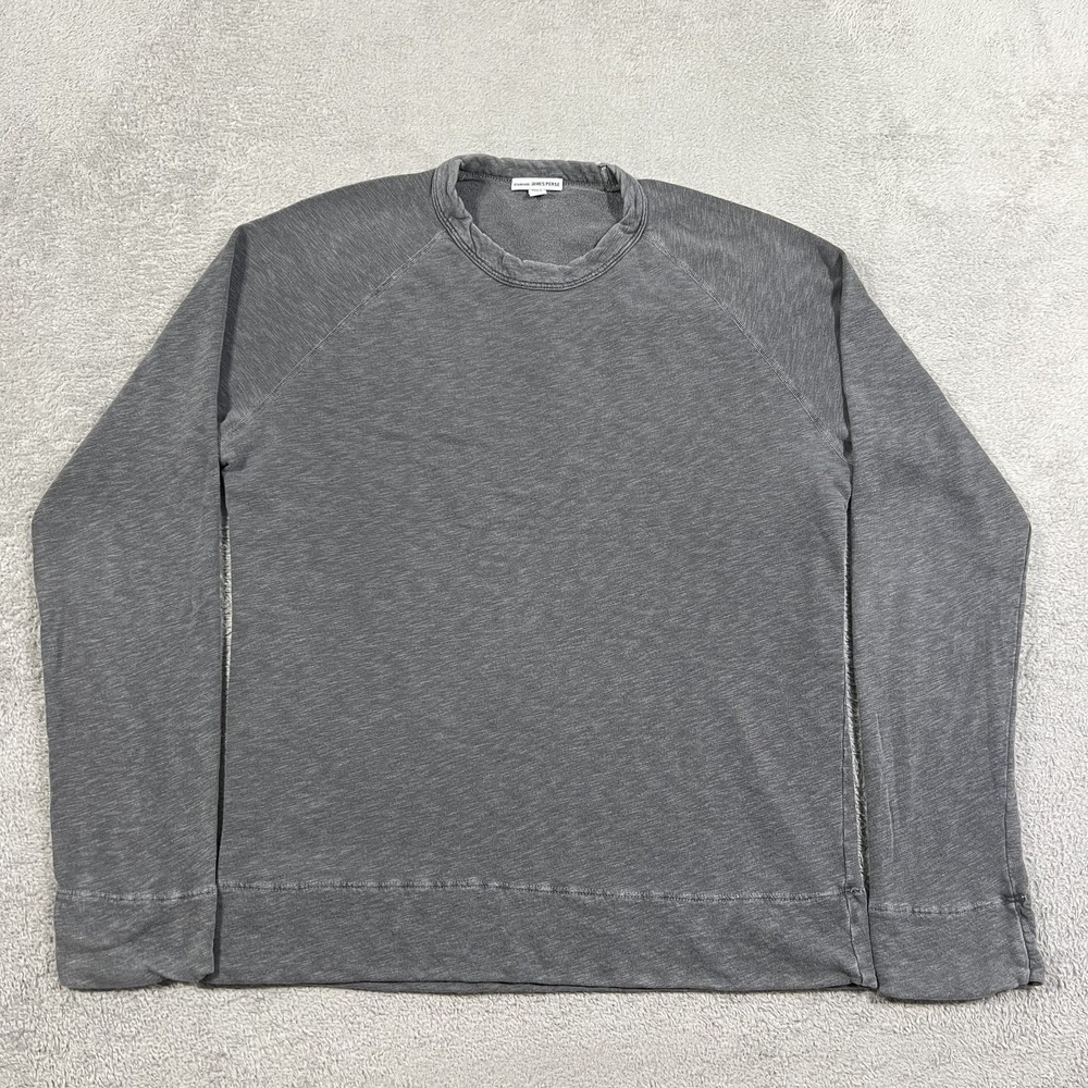 James Perse Vintage French Terry Sweatshirt Mens 1 (Small) Gray Pullover